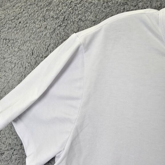 Cuts Men's Pyca Pro Henley Shirt White Solid Elongated Athleisure  Size M - Picture 3 of 11